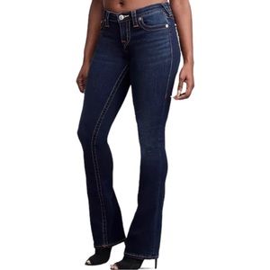 True Religion Indigo Upgrade Mid Rise Becca Boot Cut Jeans